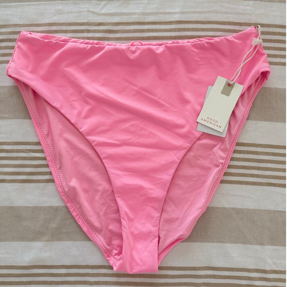 GOOD AMERICAN NWT | SUGAR PINK STRETCH BIKINI SWIM BOTTOM SIZE 5 / 2XL